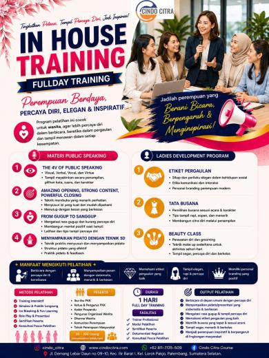 IN HOUSE TRAINING - Perempuan Berdaya, Percaya Diri Elegan & Inspiratif